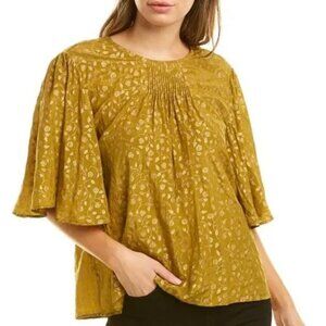 Anthropologie St. Roche Angelica 100% Silk Floral Blouse